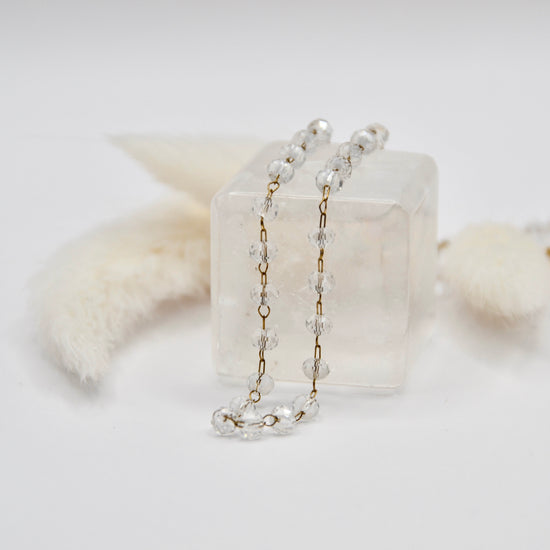 Fußkettchen Crystal clear | 14K goldplated - useful Beauty 
