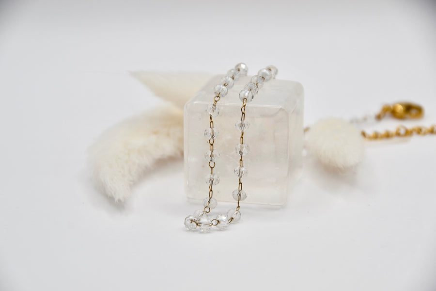 Fußkettchen Crystal clear | 14K goldplated - useful Beauty 