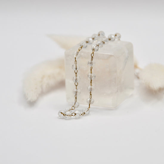 Fußkettchen Crystal clear | 14K goldplated - useful Beauty 