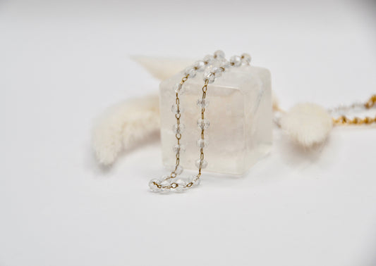 Fußkettchen Crystal clear | 14K goldplated - useful Beauty 