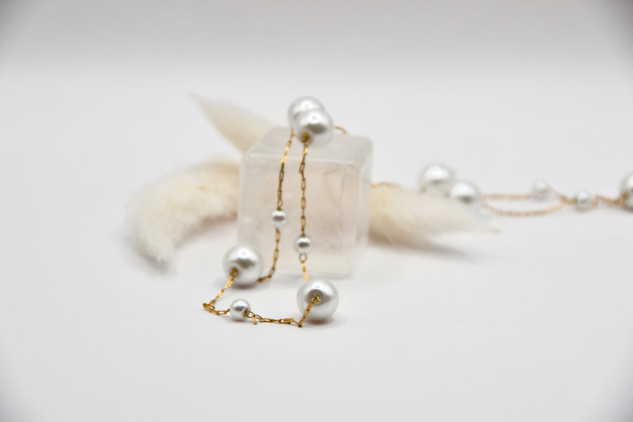 Halskette bubbly Pearls | 14K goldplated - useful Beauty 