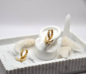 Creolen Birdy gold | 14K goldplated - useful Beauty 