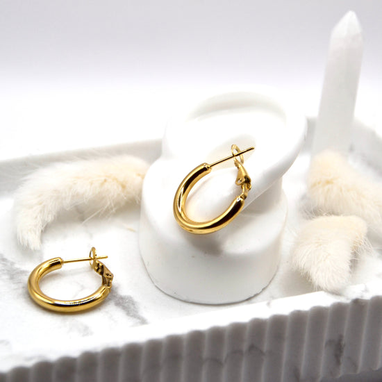 Creolen simply gold | 14K goldplated - useful Beauty 