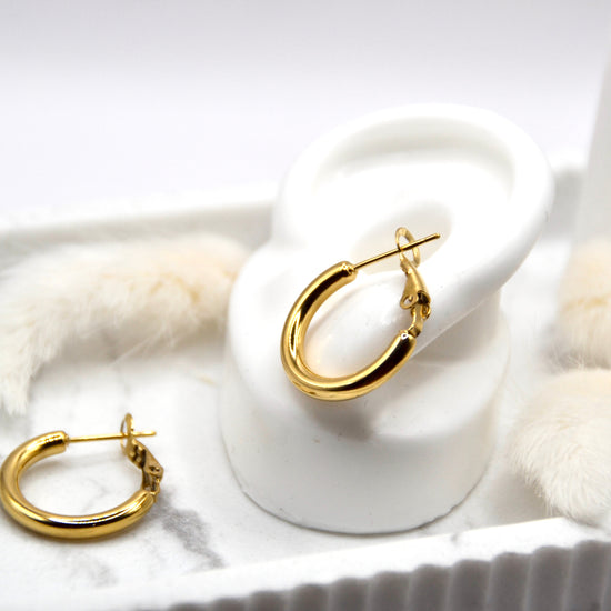 Creolen simply gold | 14K goldplated - useful Beauty 