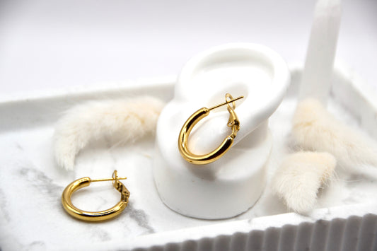 Creolen simply gold | 14K goldplated - useful Beauty 