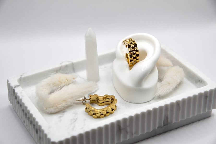 Herzcreolen gold | 14K goldplated - useful Beauty 