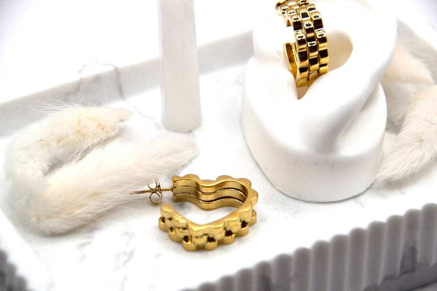Herzcreolen gold | 14K goldplated - useful Beauty 