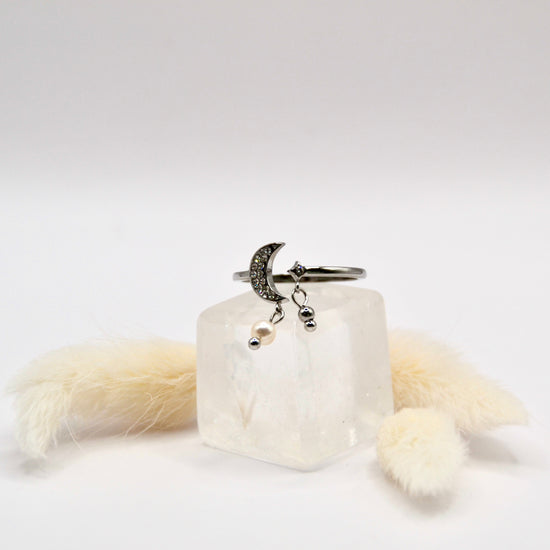 Ring pearly Moon | 14k goldplated - useful Beauty 