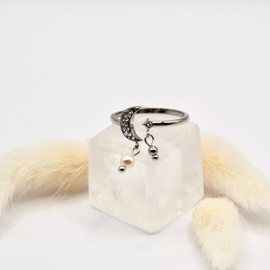 Ring pearly Moon | 14k goldplated - useful Beauty 