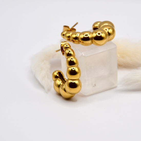 Ohrringe big Worm | 14K goldplated - useful Beauty 