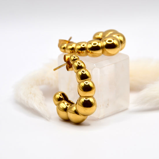 Ohrringe big Worm | 14K goldplated - useful Beauty 