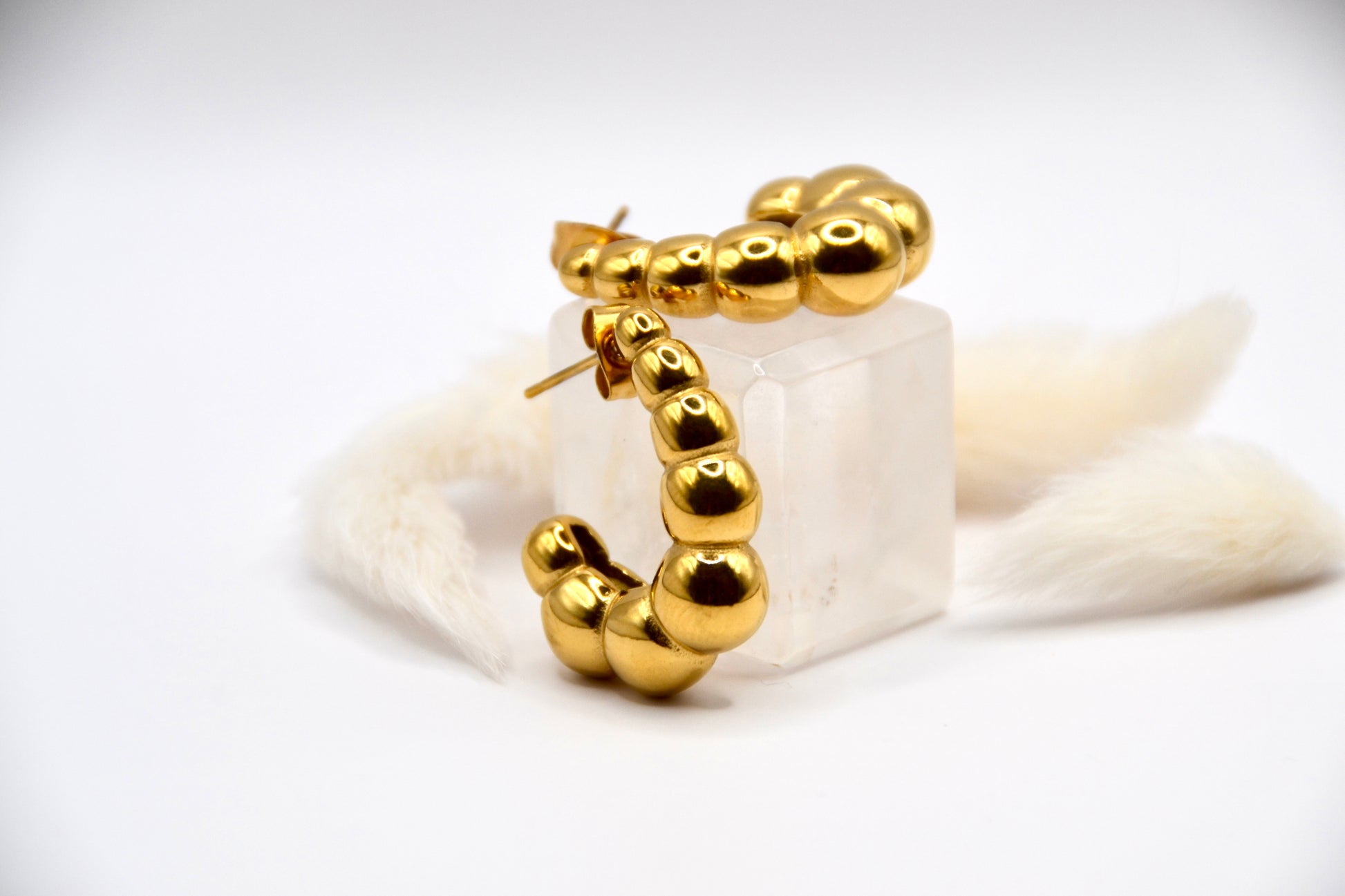 Ohrringe big Worm | 14K goldplated - useful Beauty 