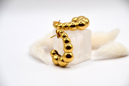 Ohrringe big Worm | 14K goldplated - useful Beauty 