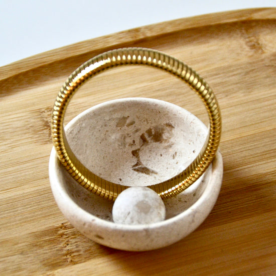 Edelstahl Armband elastisch gold | useful Beauty - useful Beauty 