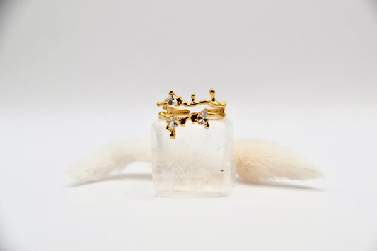 Edelstahl Ring laufendes Design Zirkonia | useful Beauty - useful Beauty 