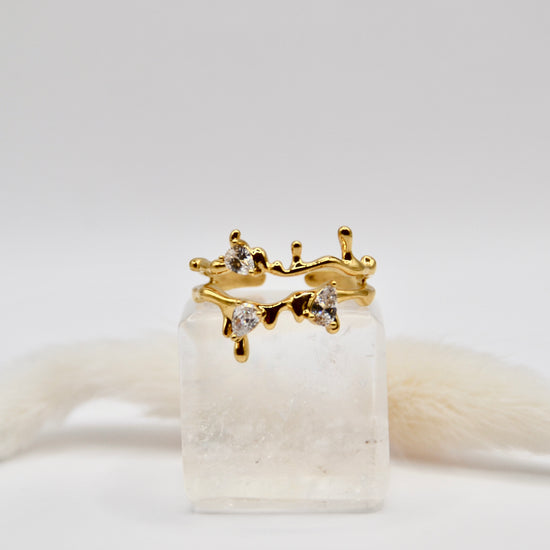 Edelstahl Ring laufendes Design Zirkonia | useful Beauty - useful Beauty 