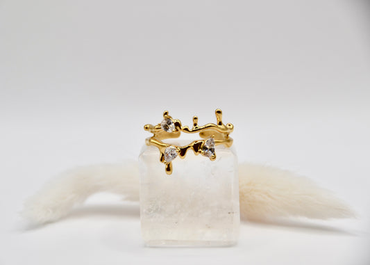 Edelstahl Ring laufendes Design Zirkonia | useful Beauty - useful Beauty 