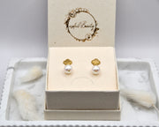 Ohrringe pearly Cloverleaf | 14K goldplated - useful Beauty 