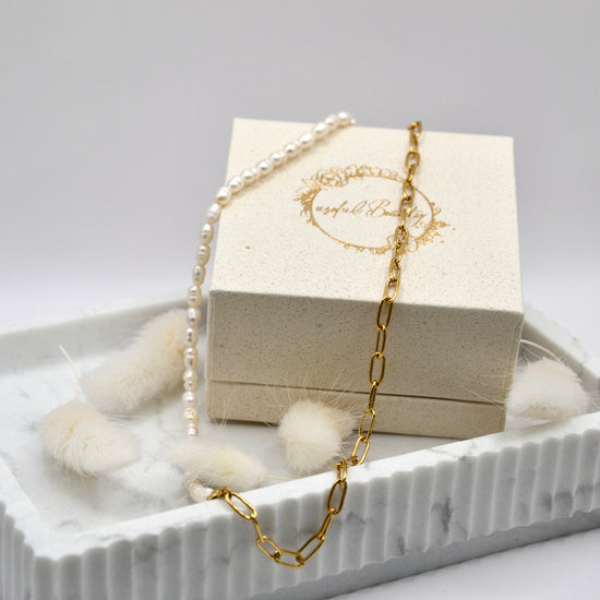 Halskette half and half | 14K goldplated - useful Beauty 