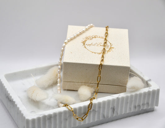 Halskette half and half | 14K goldplated - useful Beauty 