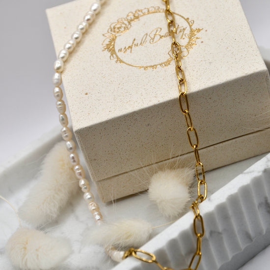 Halskette half and half | 14K goldplated - useful Beauty 