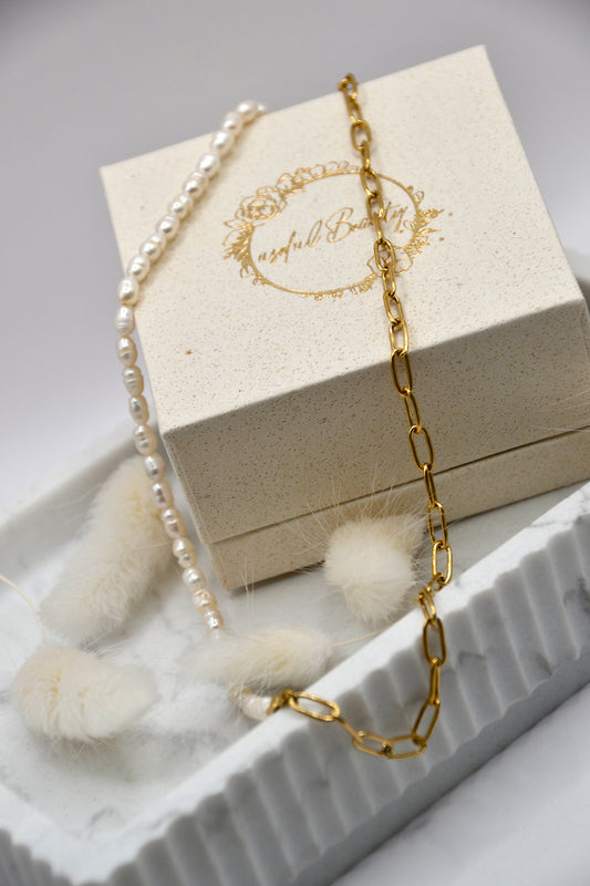 Halskette half and half | 14K goldplated - useful Beauty 