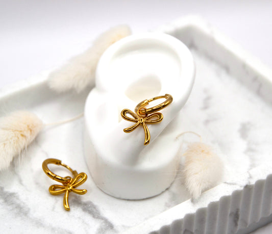 Ohrringe Schleife | 14K goldplated - useful Beauty 