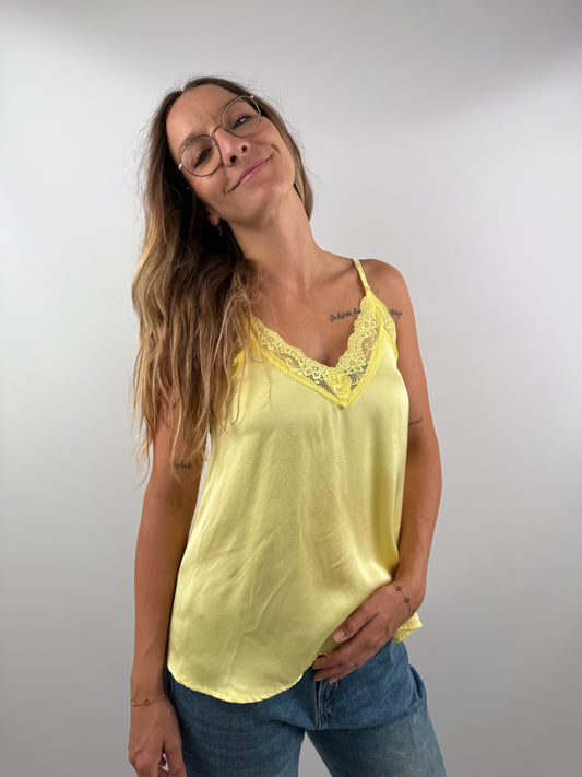 Spitzen Trägertop elegant | gelb| useful Beauty