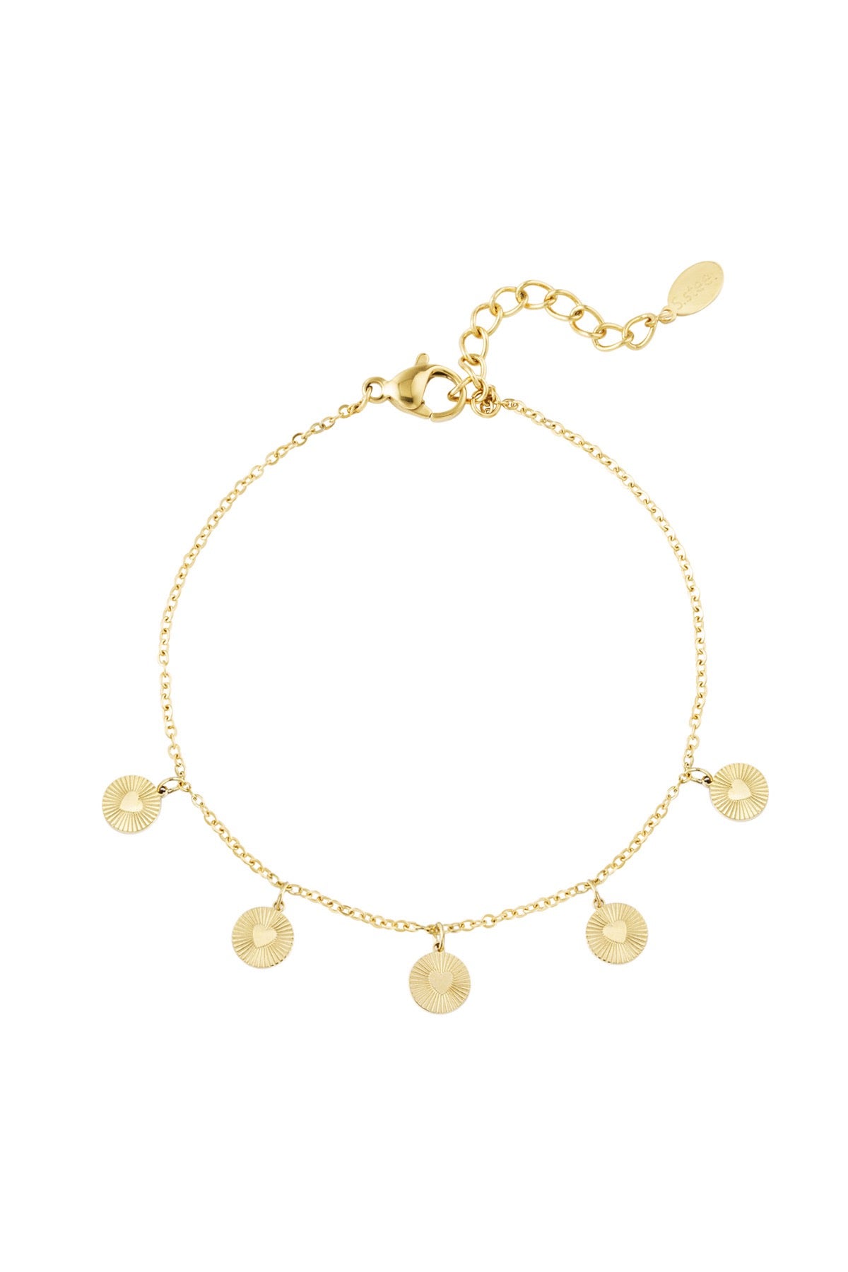 Vergoldetes Edelstahl Damen Armband mit runden Anhängern – eleganter Schmuck für jeden Anlass