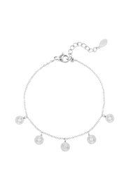 Edelstahl Damen Armband in Silber mit runden Anhängern – filigraner Schmuck, modern & elegant