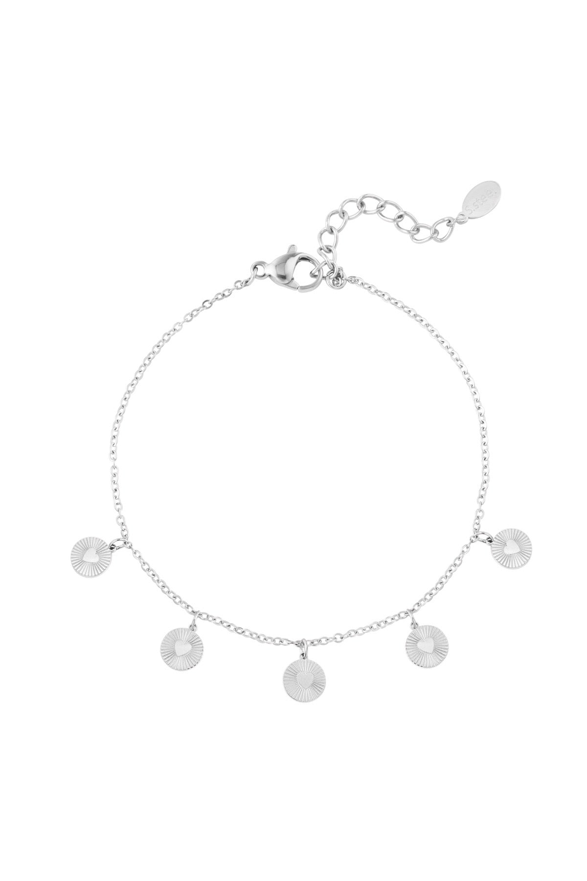 Edelstahl Damen Armband in Silber mit runden Anhängern – filigraner Schmuck, modern & elegant