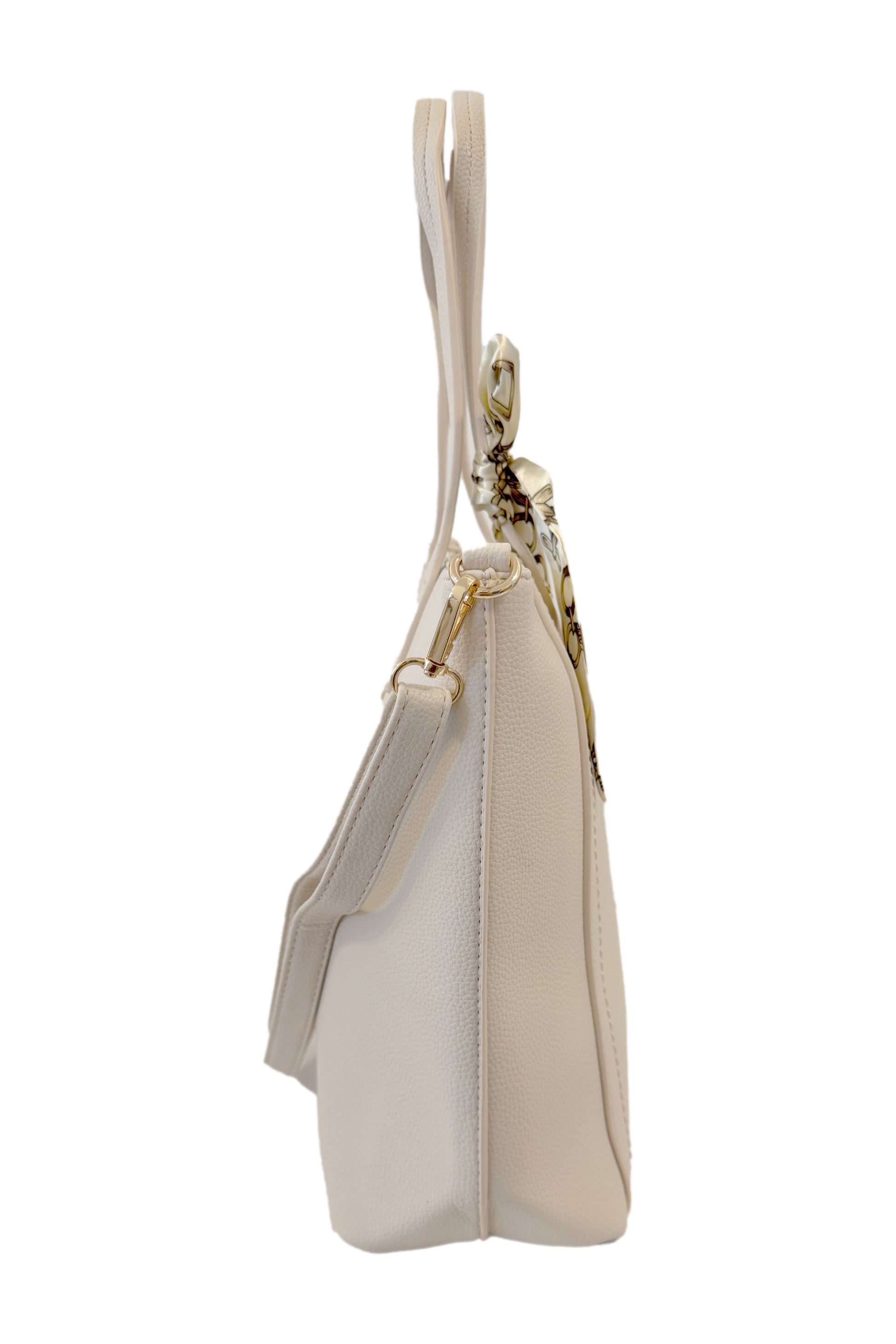 Schlichter Shopper in Creme Farbe.