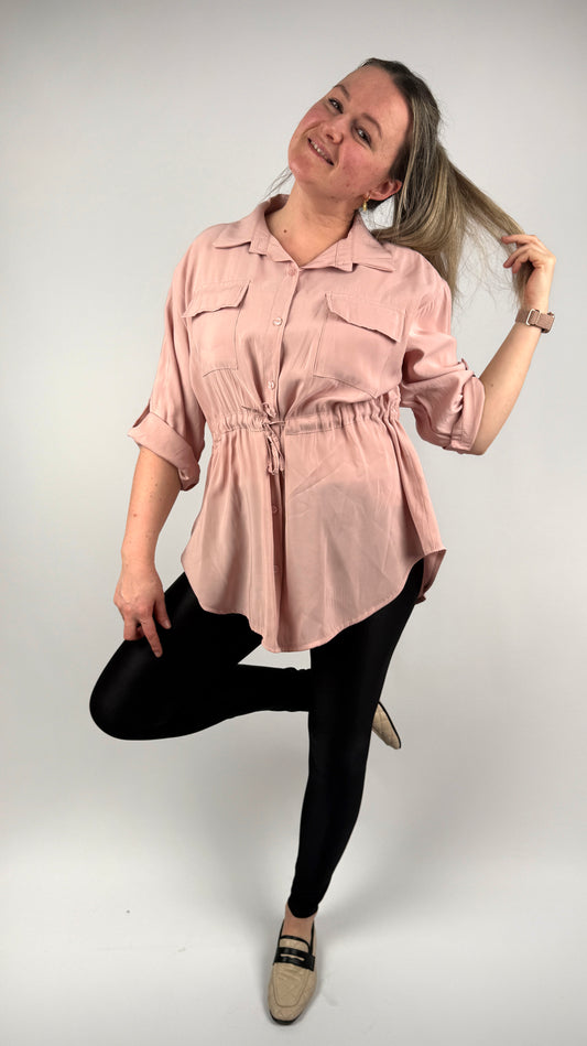 Hemdkleidchen Altrosa zum Schnüren