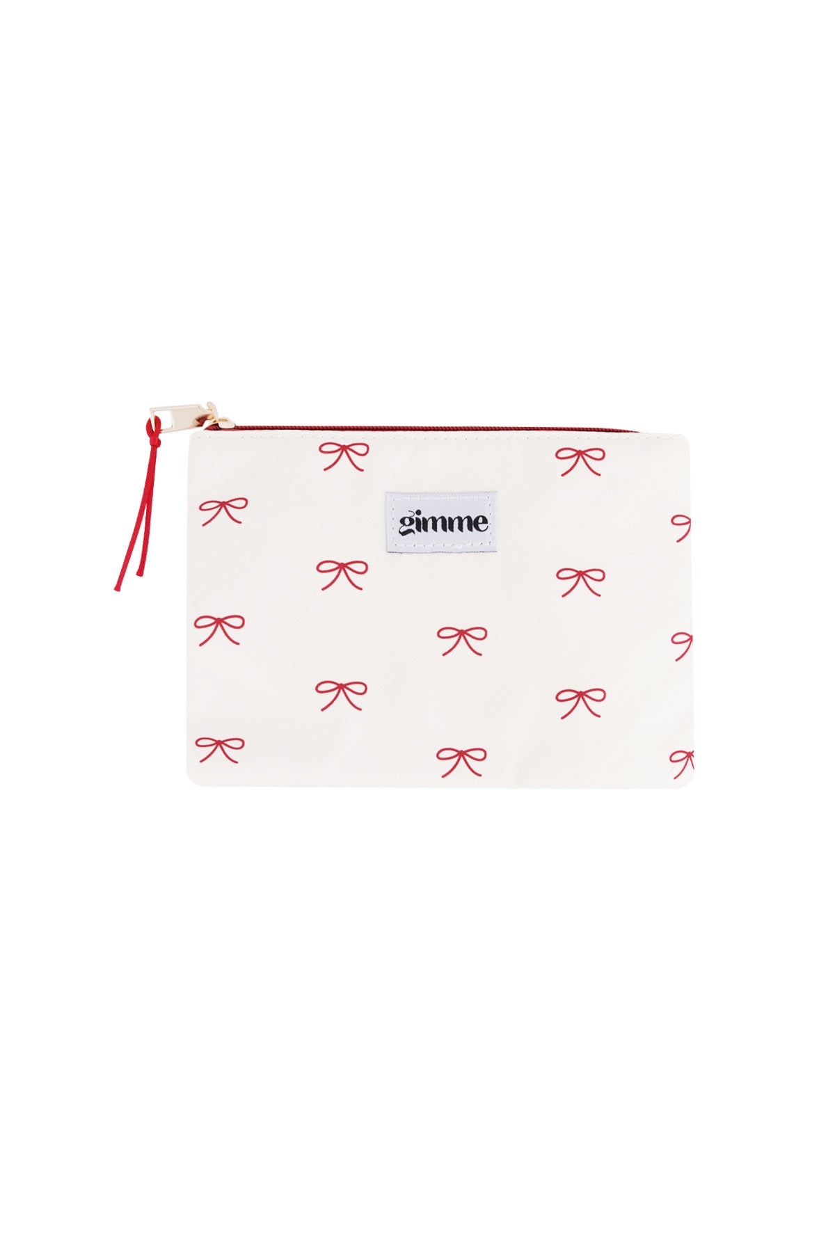 Kosmetiktasche Schleife flach rot creme | useful Beauty - useful Beauty 