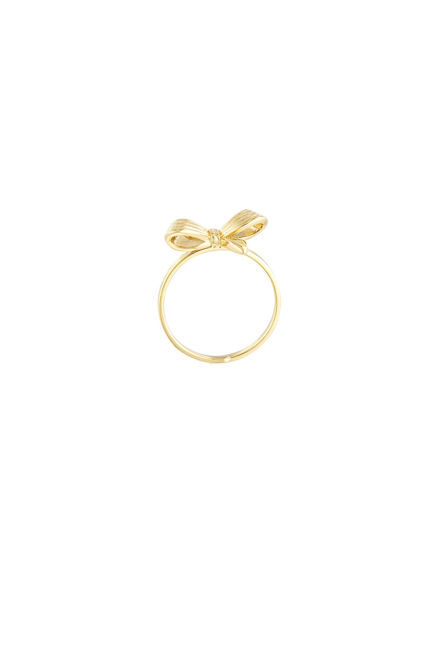 Vergoldeter Edelstahl Ring mit feiner Schleifenform – stilvolles Accessoire