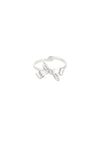 Silberner Edelstahl Ring mit Schleifen-Design – zeitloser Damenschmuck