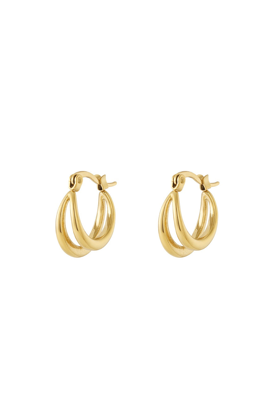 Vergoldete Edelstahl Creolen – elegante kleine Hoop Ohrringe für Damen