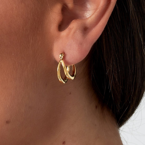 Vergoldete Edelstahl Creolen – elegante kleine Hoop Ohrringe für Damen