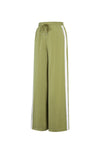 Damen Hose in Olivgrün mit weißen Seitenstreifen – locker geschnitten, Größe S-L