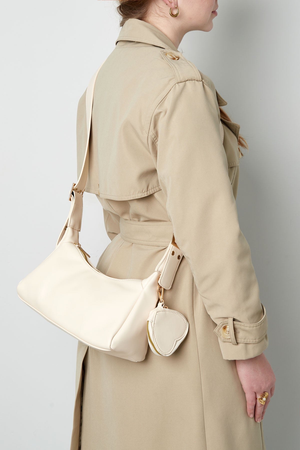 Handtasche Schultertasche Herztasche | creme/Flieder | useful Beauty - useful Beauty 