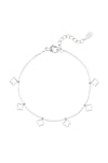 Silbernes Kleeblatt-Armband mit filigranen Anhängern