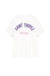 T-Shirt Rückseite lila Schrift Saint Tropez 