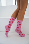 Socken Herzen Pink Rot