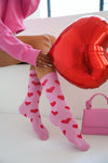 Socken Herzen Pink Rot