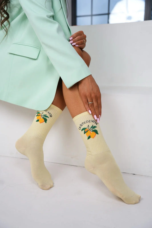 Socken LA DOLCE VITA Zitrone gelb