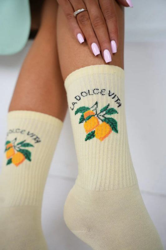 Socken LA DOLCE VITA Zitrone gelb