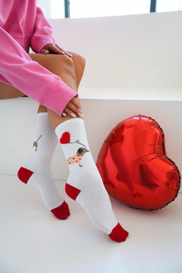 Socken Dackel Herzluftballon