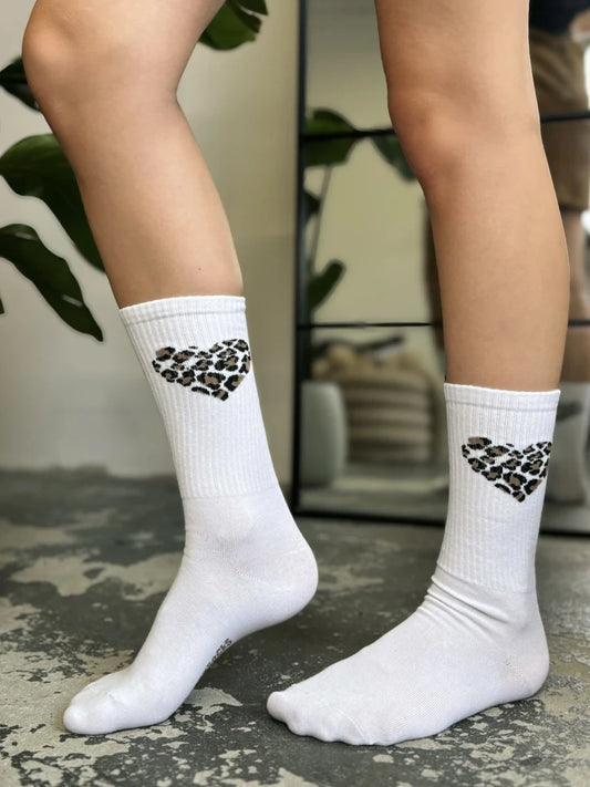 Socken Leo Herz Creme