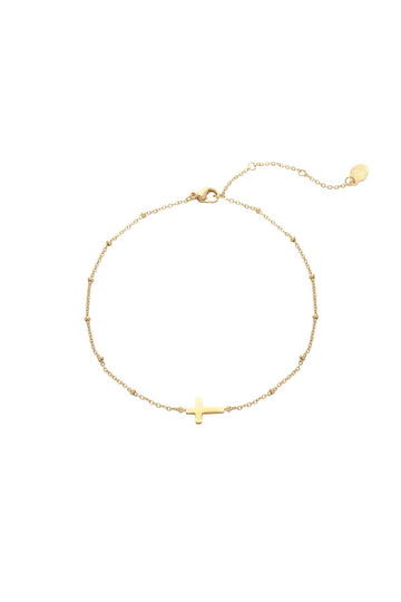 Delicate Cross Bracelet – Feines Armband mit Kreuz in Gold | useful Beauty