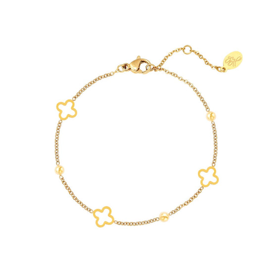 Edelstahl Armband hohle Kleeblätter | gold/silber | useful Beauty - useful Beauty 